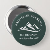 Buitenavontuur Berg Bachelorweekend Ronde Button 4,0 Cm (Voorkant /achterkant)