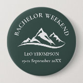 Buitenavontuur Berg Bachelorweekend Ronde Button 4,0 Cm (Voorkant)