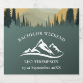 Buitenavontuur Bergbekende vrijgezellenweekend Bier Etiket (Enkel label)