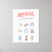 Buitenavontuur Camping Kinder Canvas Wall Art Afdruk (Voorkant)