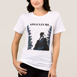 Buitenavontuur Wandelaar Silhouet & Motivatie Tri-Blend Shirt