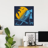 Buitenbanken Beach Bum OBX Sky Blue  Poster (Thuiskantoor)