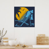 Buitenbanken Beach Bum OBX Sky Blue  Poster (Keuken)