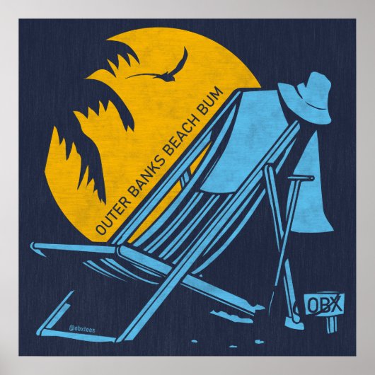 Buitenbanken Beach Bum OBX Sky Blue  Poster (Voorkant)