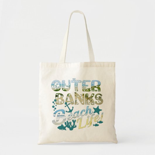 Buitenbanken Beach Life Coastal Tote Bag (Voorkant)