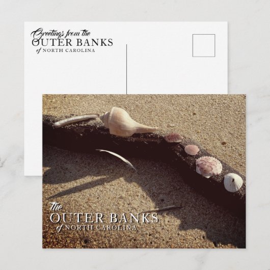 Buitenbanken Briefkaarten zeeplanken (Voorkant / Achterkant)