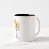 Buitenbanken Caper Hatteras Design. Tweekleurige Koffiemok (Voorkant rechts)