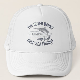 Buitenbanken Diepe Zee Vist OBX Blue Vintage Trucker Pet