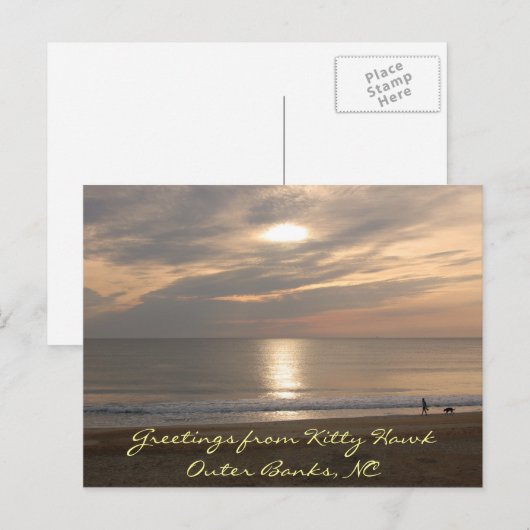 Buitenbanken Kat Hawk Sunset Beach Briefkaart (Voorkant / Achterkant)