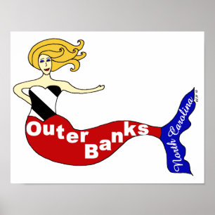 Buitenbanken Mermaid Poster