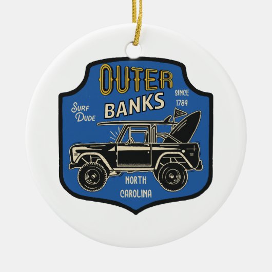 Buitenbanken NC-badge Keramisch Ornament (Voorkant)