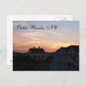 Buitenbanken, NC Sunset Briefkaart (Voorkant / Achterkant)