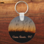 Buitenbanken NC Zee Haver en Duinen op Sunset Sleutelhanger (Voorkant)