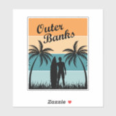 buitenbanken noord - carolina sticker (Vel)