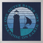 Buitenbanken OBX Blue Sky  marine Aqua Poster (Voorkant)