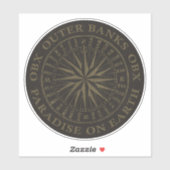 Buitenbanken OBX Paradise op aarde Gold Black Sticker (Vel)