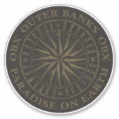 Buitenbanken OBX Paradise op aarde Gold Black Sticker (Voorkant)