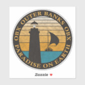 Buitenbanken OBX Sunset Black Sun Gold  Sticker (Vel)