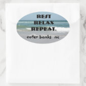 BUITENBANKEN STICKER OVAAL rustpauze herhalen (Tas)