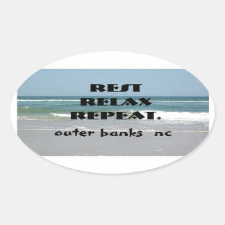 BUITENBANKEN STICKER OVAAL rustpauze herhalen
