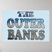 Buitenbanken Strandtekst Poster (Voorkant)