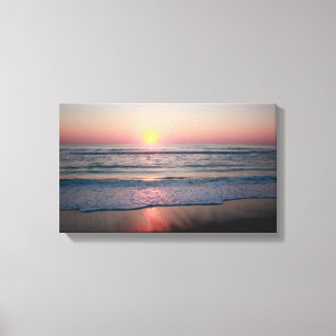Buitenbanken Sunrise Canvas Afdruk