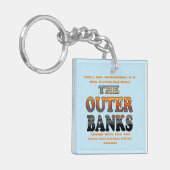 Buitenbanken Sunrise Tekst en steden OBX Sleutelhanger (Voorkant Links)