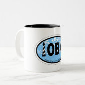 Buitenbanken. Tweekleurige Koffiemok (Voorkant links)