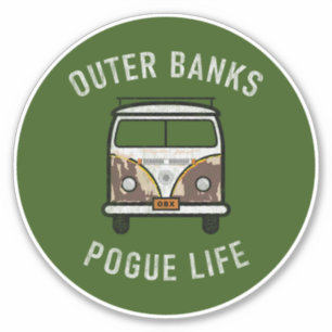 Buitenbanken Van Pogue Life OBX  (bos) Sticker