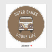 Buitenbanken Van Pogue Life OBX (bruin) Sticker (Vel)