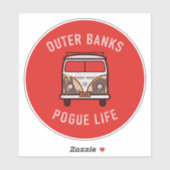 Buitenbanken Van Pogue Life OBX  (rood) Sticker (Vel)