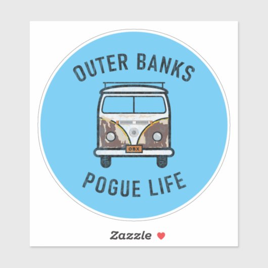 Buitenbanken Van Pogue Life OBX  (Sky Blue) Sticker (Vel)