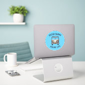 Buitenbanken Van Pogue Life OBX  (Sky Blue) Sticker (Laptop op bureau)