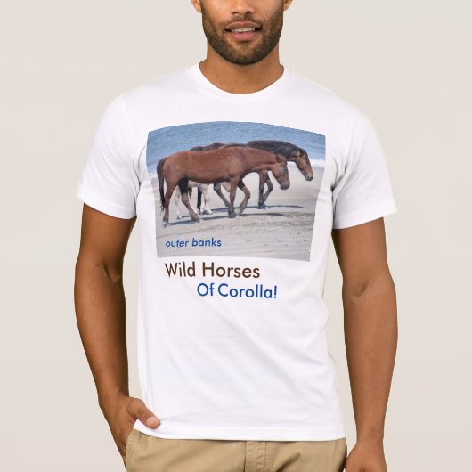 Buitenbanken Wilde paarden T-Shirt (Voorkant)