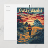 Buitenbanken Zonsondergang Reizen Ad Briefkaart (Voorkant / Achterkant)