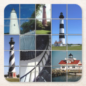 Buitenbankvuurtoren Kartonnen Onderzetters (Voorkant)