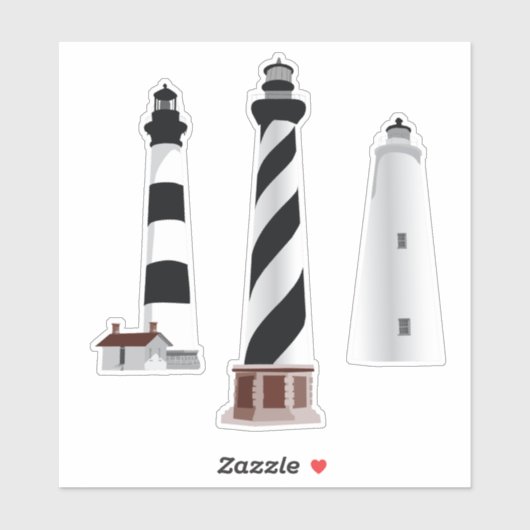 Buitenbankvuurtoren - Stickers van azijn (Vel)