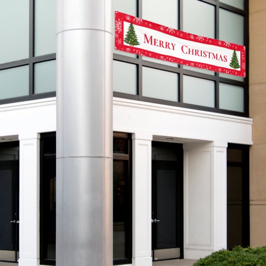 Buitenbanner voor vrolijk kerstgebanner spandoek (Buitenkant Gebouw)
