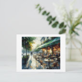 Buitencafé, Briefkaart (Staand voorkant)