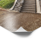 Buitencafé langs de Walk en brug over 2 Foto Afdruk (Hoek)