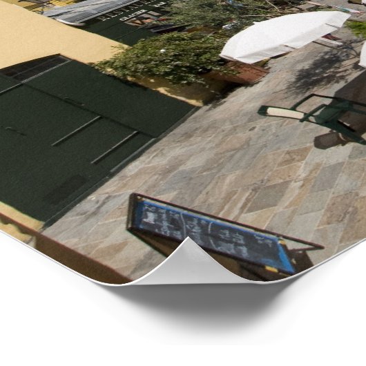 Buitencafé, Place de l'Eveche, Grasse Poster (Hoek)