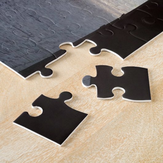 Buitencafés, restaurants in de Franse stad Quaint Legpuzzel (Zijkant)