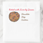 Buitend met Love Rainbow Chip Cookie Baking Bakery Rechthoekige Sticker (Tas)