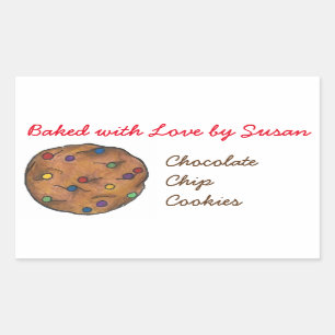 Buitend met Love Rainbow Chip Cookie Baking Bakery Rechthoekige Sticker