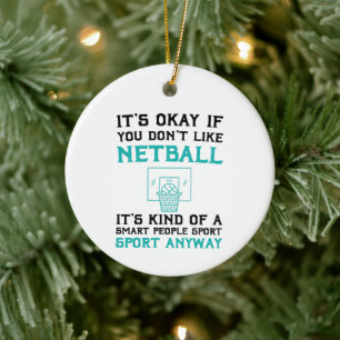 Buitendeuren Netball sport verjaardagscadeideeën  Keramisch Ornament