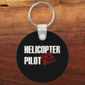 BUITENDIENST HELICOPTER PILOOT DONKER SLEUTELHANGER (Voorkant)