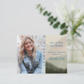 Buitenfoto afstudeer aankondiging & dank je briefkaart (Staand voorkant)