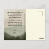 Buitenfoto afstudeer aankondiging & dank je briefkaart (Achterkant)