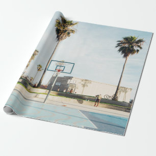 Buitengaan van basketbal cadeaupapier