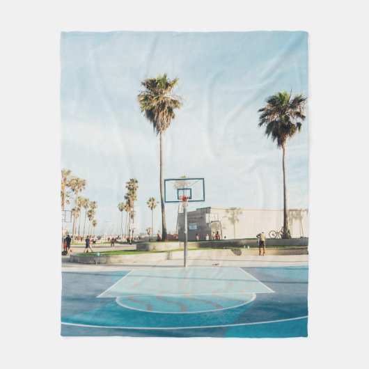 Buitengaan van basketbal fleece deken (Voorkant)